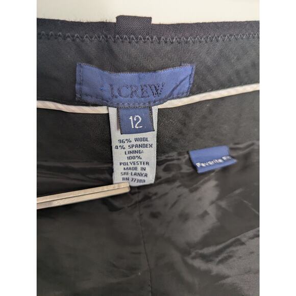 J. Crew Black Wool Blend Bootcut Dress Pant - Picture 7 of 7